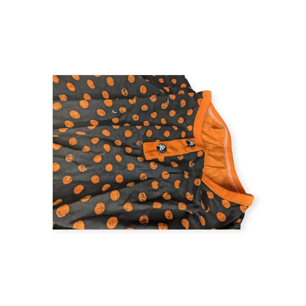 Dog Black & Orange Halloween Pajamas Size Large